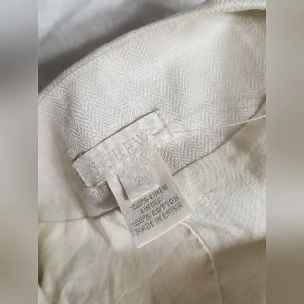 Jcrew linen jacket size size 2